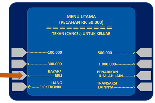 1. Pilih menu BayarBeli