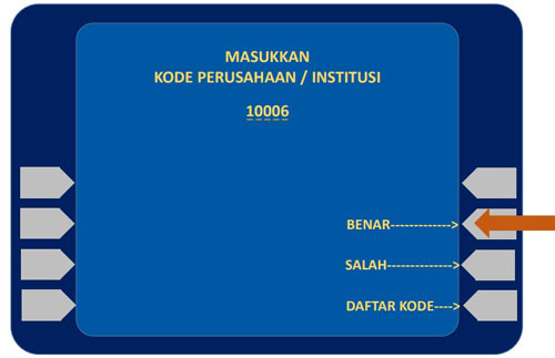 3. Ketikkan kode perusahaan yaitu 10006 yang merupakan kode Universitas Brawijaya untuk Bank Mandiri