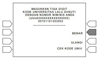 7. Masukkan Kode Universitas Sriwijaya