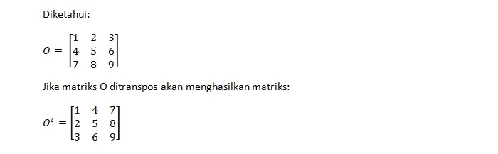 Contoh Soal Transpos Matriks Sederhana