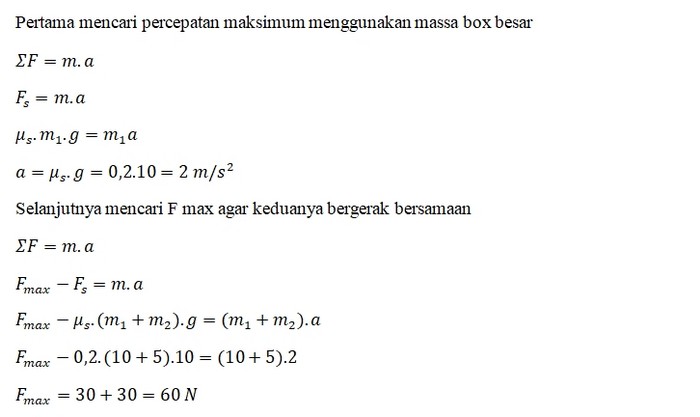 Jawaban Contoh Soal Gaya Gesek 7