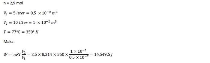 Jawaban Contoh Soal Termodinamika SMA 4