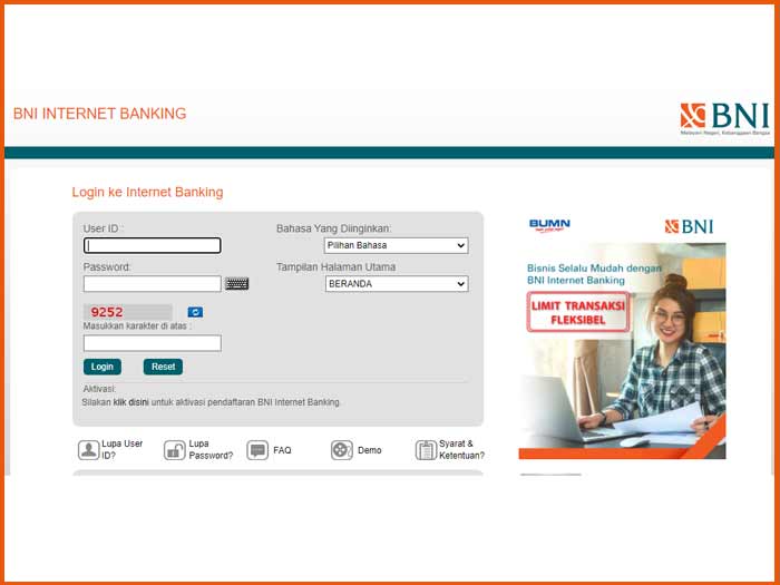 1.Akses Fitur Internet Banking BNI Untuk Bayar UKT UNY