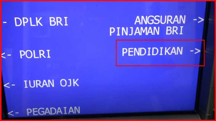 6.Pilihlah Menu Pendidikan