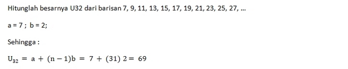 Jawaban Contoh Soal Barisan dan Deret 1
