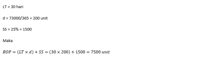 Jawaban Contoh Soal Reorder Point 2