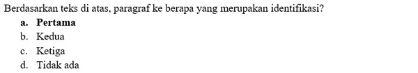 Contoh Soal PTS Bahasa Indonesia 3