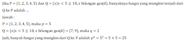 Contoh Soal Fungsi Relasi 3