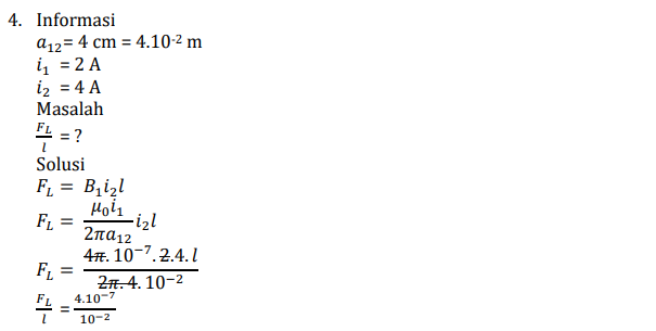 Jawaban Contoh Soal Gaya Lorentz 4