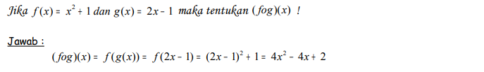 Contoh Soal Fungsi Komposisi dan Invers 1