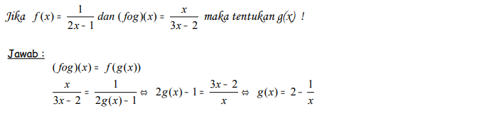 Contoh Soal Fungsi Komposisi dan Invers 2