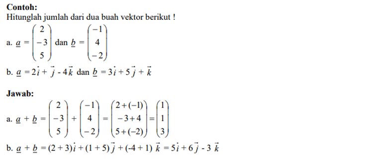 latihan soal vektor matematika kelas 10