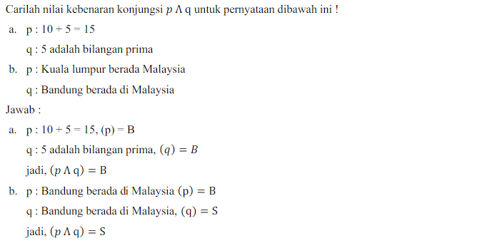 Contoh Soal Logika Matematika SMA 1