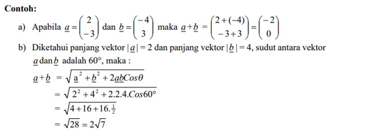 Latihan soal vektor matematika kelas 10