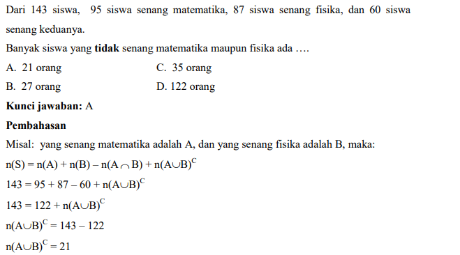 Contoh Soal Matematika Dasar Untuk Perguruan Tinggi 2