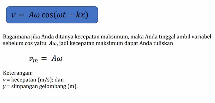 Rumus Soal Kecepatan Gelombang Berjalan