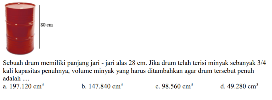 Contoh Soal PTS Kelas 6 Semester 2 Matematika - 3