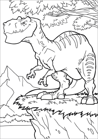 Gambar Mewarnai Allosaurus