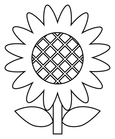 Gambar Mewarnai Bunga Matahari
