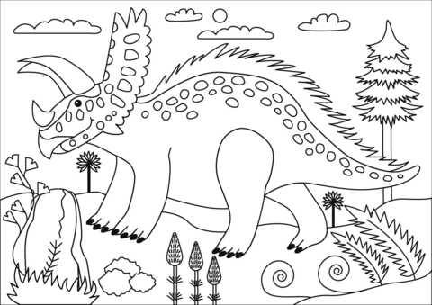 Gambar Mewarnai Dinosaurus