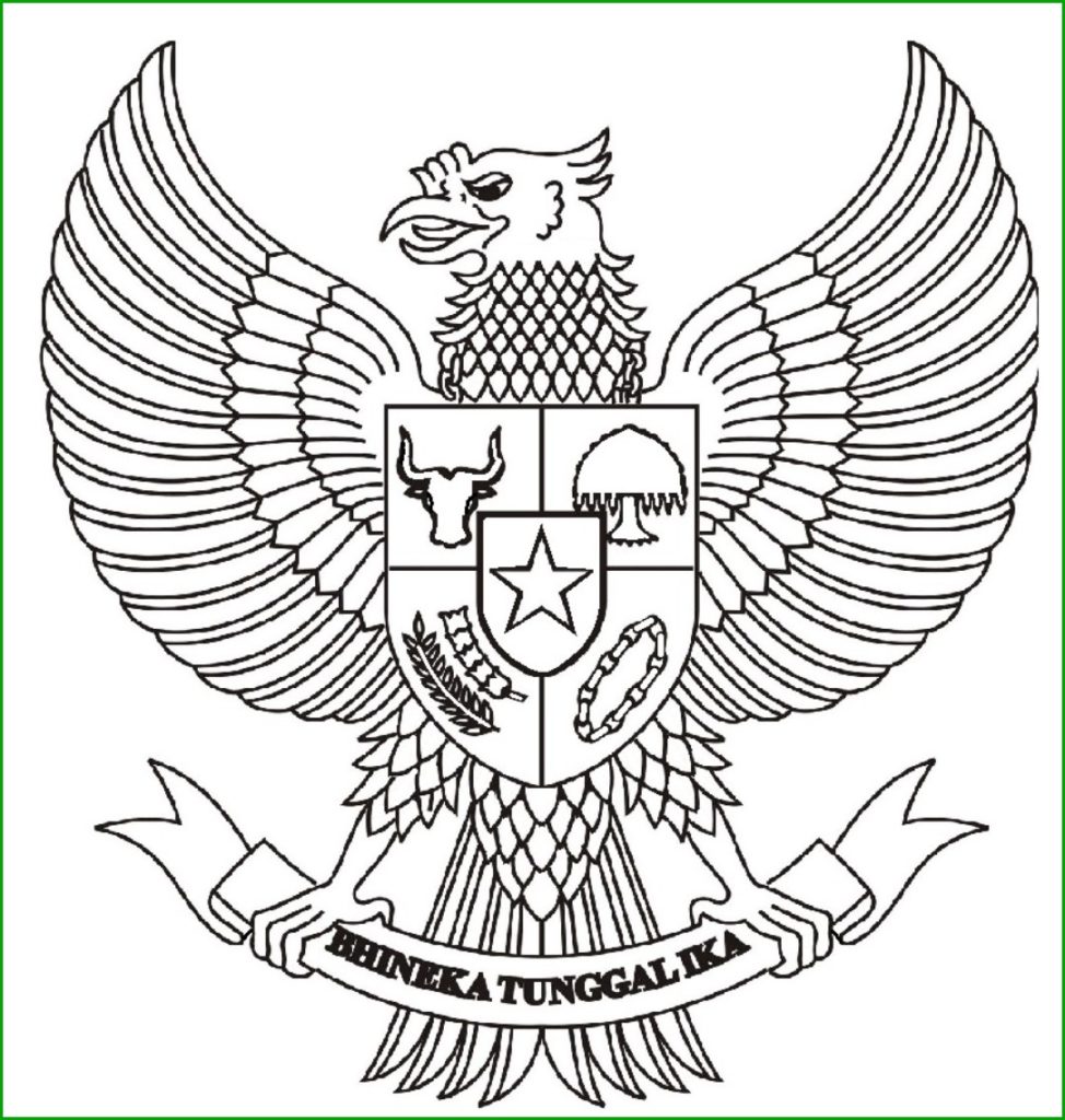 Gambar Mewarnai Garuda Pancasila 03