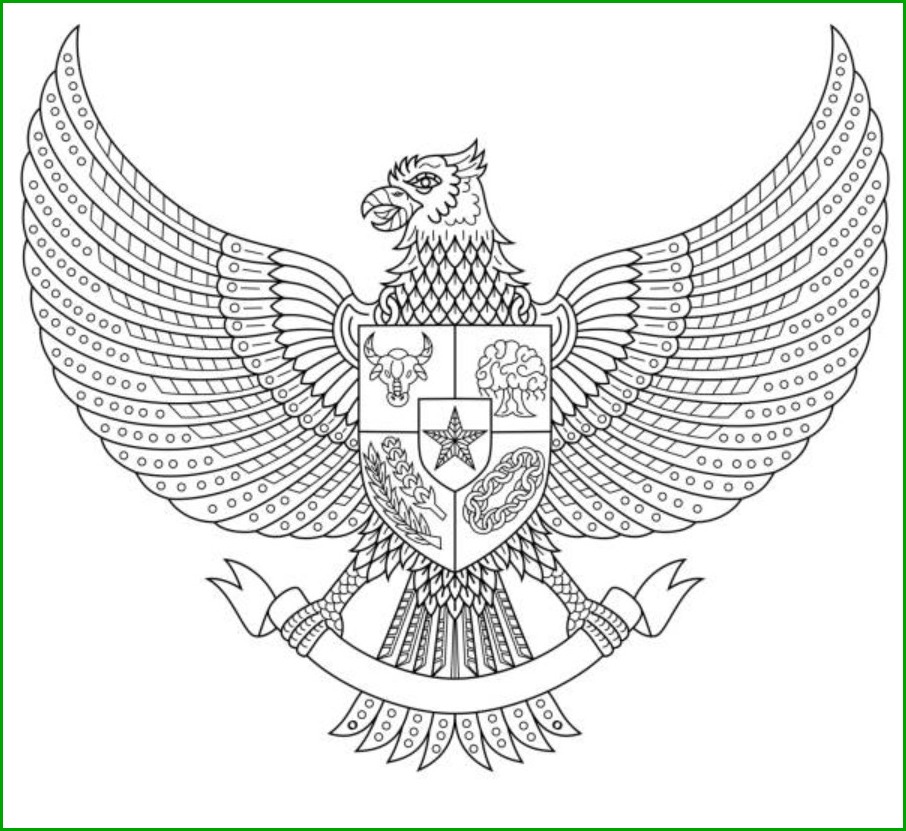 Gambar Mewarnai Garuda Pancasila 04