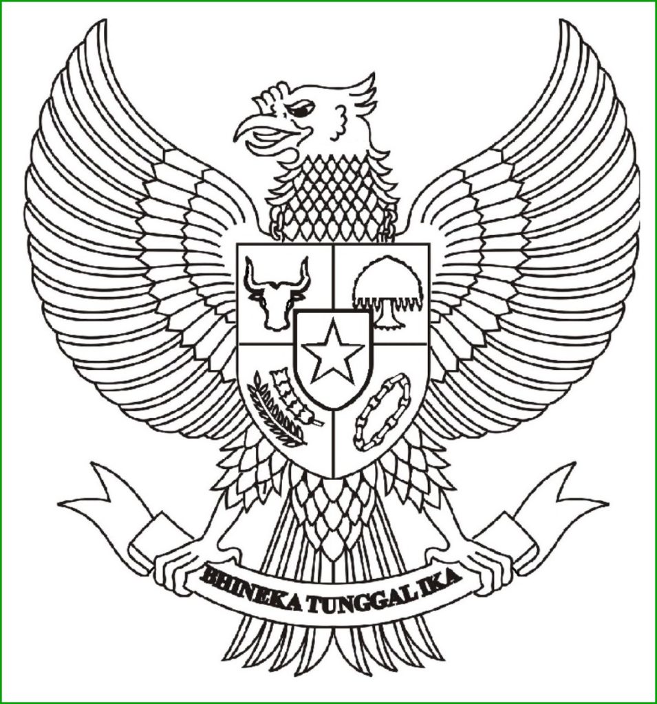 Gambar Mewarnai Garuda Pancasila 05