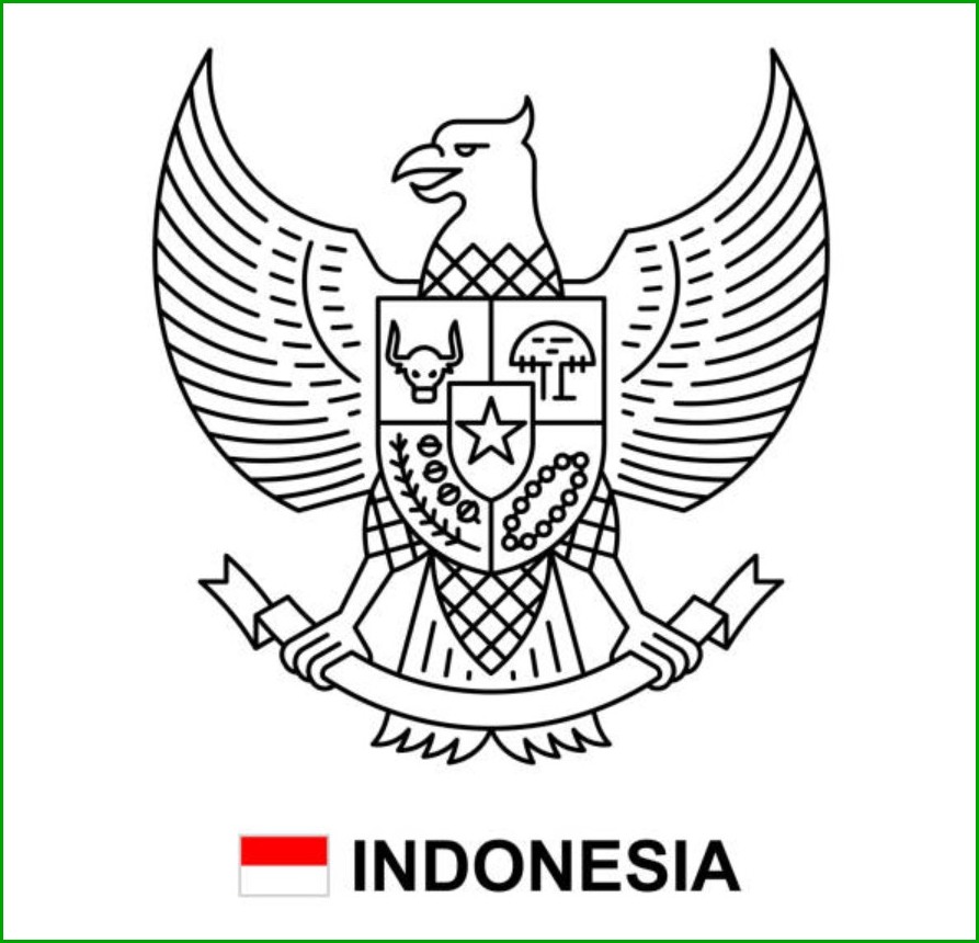 Gambar Mewarnai Garuda Pancasila 07