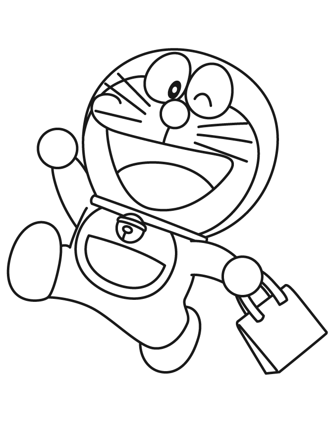 Gambar Mewarnai Kartun Doraemon