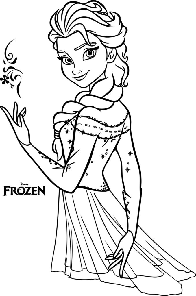 Gambar Mewarnai Kartun Elsa