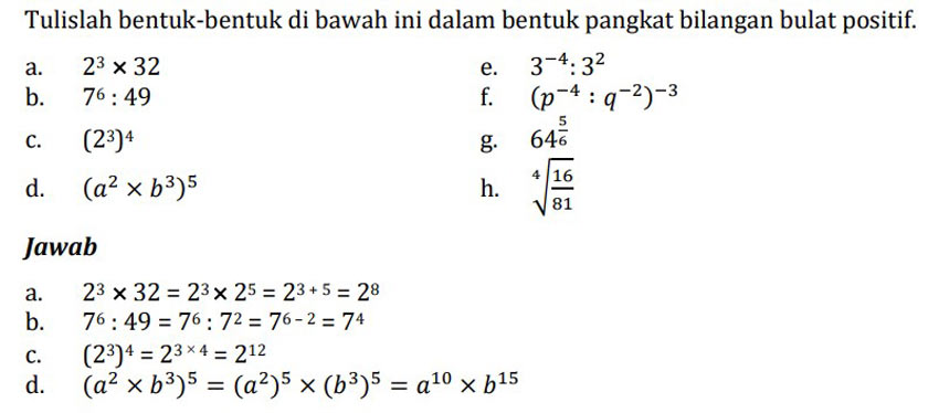 Contoh Soal Eksponen Kelas 10 3