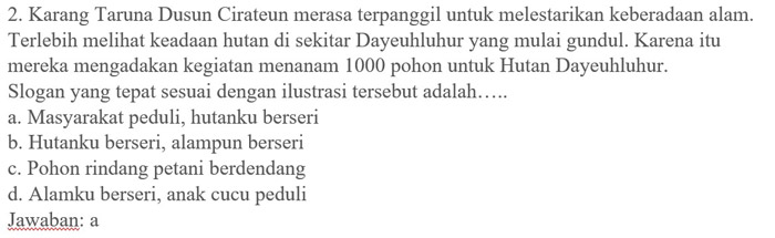 Contoh Soal Bahasa Indonesia Kelas 8 2
