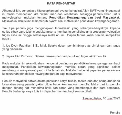 contoh kata pengantar 1