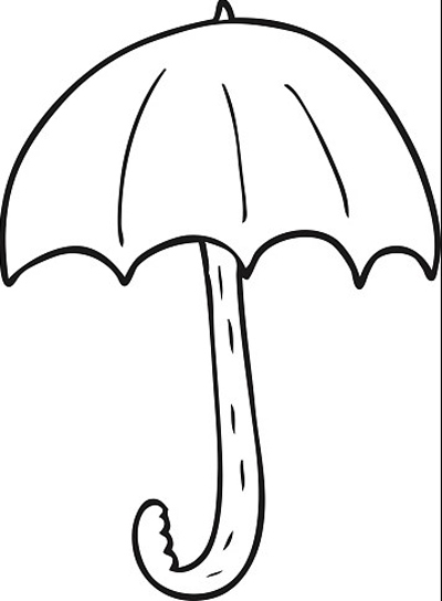 Contoh Gambar Mewarnai Payung Untuk Anak TK