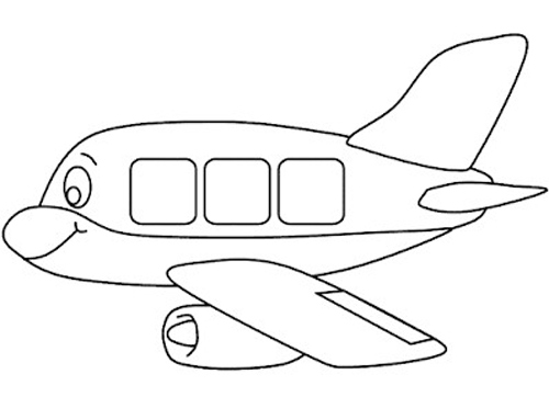 Gambar Mewarnai Pesawat Untuk Anak PAUD