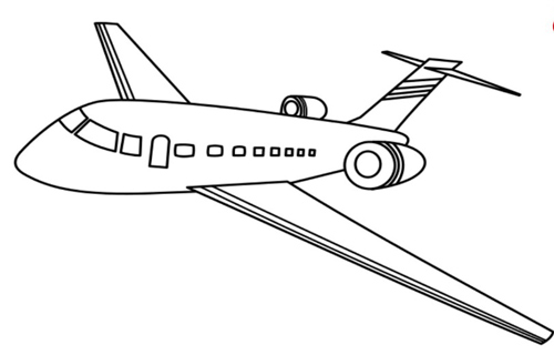 Gambar Mewarnai Pesawat Untuk Anak SD