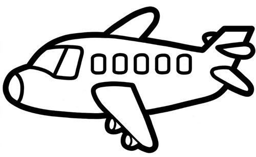Gambar Mewarnai Pesawat Untuk Anak TK