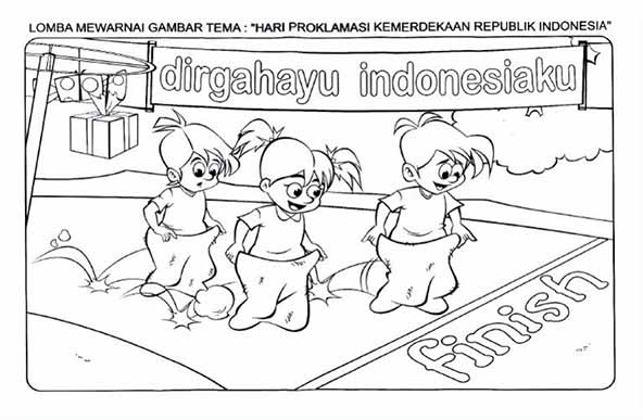 Gambar Mewarnai Dirgahayu