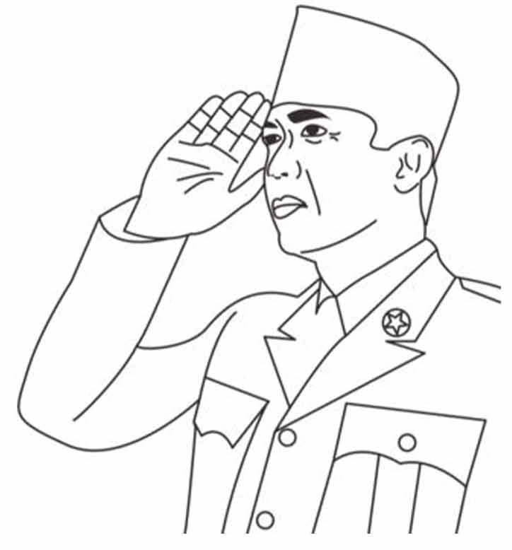 Gambar Mewarnai Pahlawan